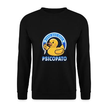 SWEET BUT EVIL: PSYCHOPAT Halloween Creepy Horror - Unisex Sweatshirt - black - Front - Alina (178cm) & Michal (187cm)