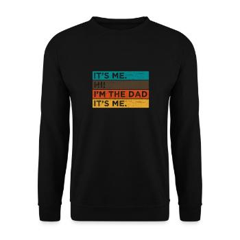 Funny Dad Perfektes Vater Vatertagsgeschenk - Unisex Pullover - Schwarz - Vorne - Alina (178cm) & Michal (187cm)