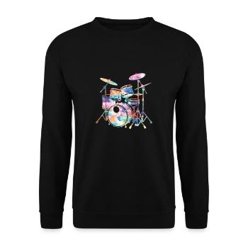 Batterie Batteurs Batteurs - Sweat-shirt Unisexe - noir - Devant - Alina (178cm) & Michal (187cm)