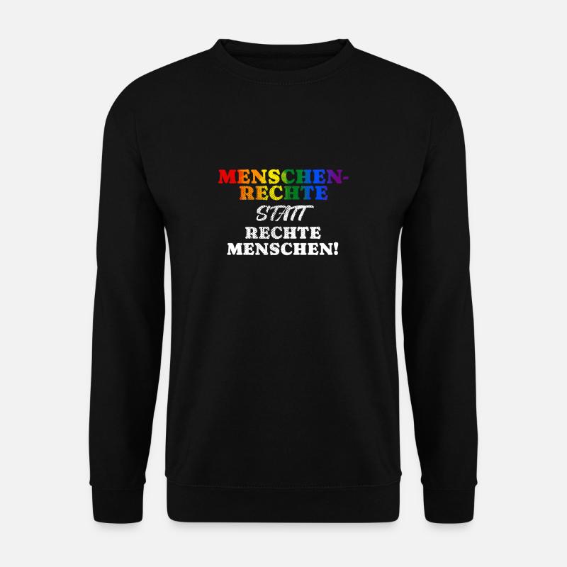 Nice "against racism" Refugees Welcome - Unisex Sweatshirt - black