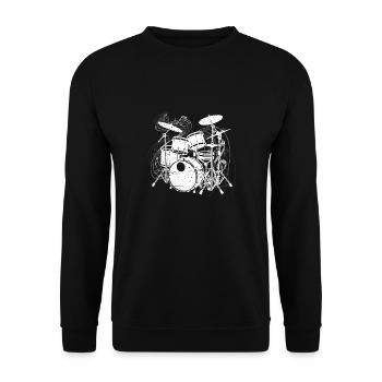 Batterie Batteurs Batteurs - Sweat-shirt Unisexe - noir - Devant - Alina (178cm) & Michal (187cm)