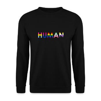 Gender Lesbians, Gays, Trans, Queer Rainbow - Unisex Sweatshirt - black - Front - Alina (178cm) & Michal (187cm)