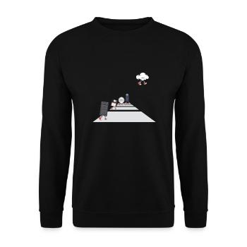 IT Geek, PC Accessories Storage Devices Evolution - Unisex Sweatshirt - black - Front - Alina (178cm) & Michal (187cm)