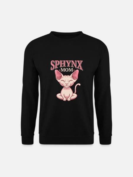 Sphynx Katzen Mama, Katzenliebhaber Nacktkatze - Unisex Pullover - Schwarz