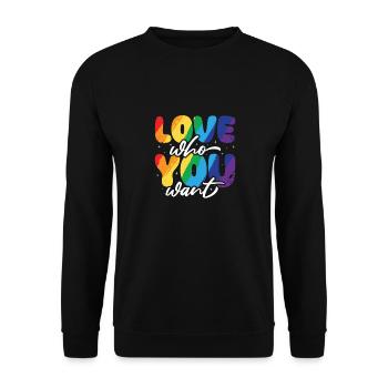 Gender Lesbians, Gays, Trans, Queer Rainbow - Unisex Sweatshirt - black - Front - Alina (178cm) & Michal (187cm)
