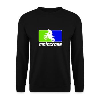 Motocross Enduro Motorcycle Supermoto Motorbike - Unisex Sweatshirt - black - Front - Alina (178cm) & Michal (187cm)