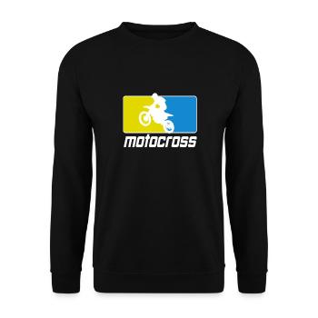 Motocross Enduro Motorcycle Supermoto Motorbike - Unisex Sweatshirt - black - Front - Alina (178cm) & Michal (187cm)
