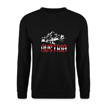 Austria Vacation Eagle Alps Mountains Gift - Unisex Sweatshirt - black - Front - Alina (178cm) & Michal (187cm)