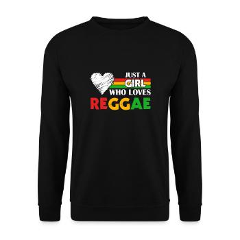 Rastafari Girl, Festival Rasta Jamaica Reggae - Unisex Sweatshirt - black - Front - Alina (178cm) & Michal (187cm)