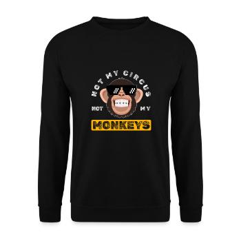Pas mon cirque, pas mes singes ! - Sweat-shirt Unisexe - noir - Devant - Alina (178cm) & Michal (187cm)
