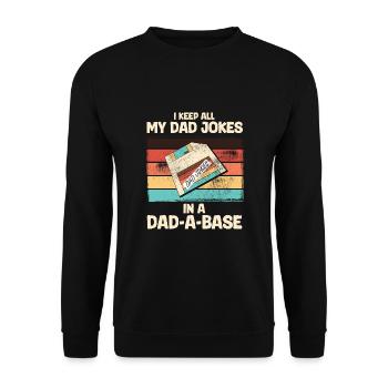 Retro Vintage Dad Witz Tolles, Alle Gelegenheiten - Unisex Pullover - Schwarz - Vorne - Alina (178cm) & Michal (187cm)