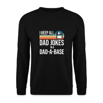 Retro Vintage Dad Witz Tolles, Alle Gelegenheiten - Unisex Pullover - Schwarz - Vorne - Alina (178cm) & Michal (187cm)