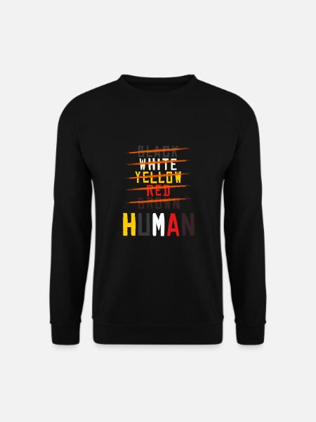 gegen Rassismus, gegen Rechts, gegen Nazis, Liebe - Unisex Pullover - Schwarz