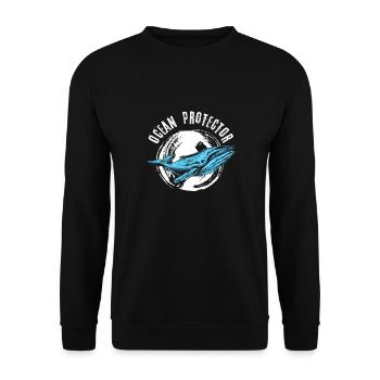 Environmental Protection, Nature Conservation, Ocean Protector, Planet - Unisex Sweatshirt - black - Front - Alina (178cm) & Michal (187cm)