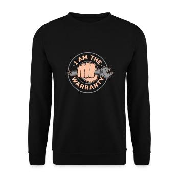 Je suis la garantie Électricien de chantier, Artisan - Sweat-shirt Unisexe - noir - Devant - Alina (178cm) & Michal (187cm)