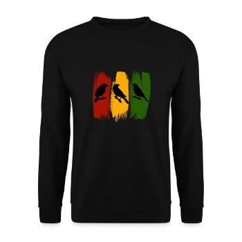 Rastafari Music Vibes Only Rasta Jamaica Reggae - Unisex Sweatshirt - black - Front - Alina (178cm) & Michal (187cm)