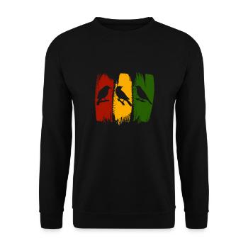 Musique Rastafari Vibes Uniquement Rasta Jamaïque Reggae - Sweat-shirt Unisexe - noir - Devant - Alina (178cm) & Michal (187cm)