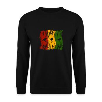 Rastafari Music Vibes Only Rasta Jamaica Reggae - Unisex Sweatshirt - black - Front - Alina (178cm) & Michal (187cm)
