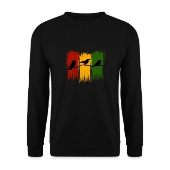 Rastafari Music Vibes Only Rasta Jamaica Reggae - Unisex Sweatshirt - black - Front - Alina (178cm) & Michal (187cm)