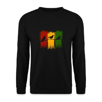 Rastafari Music Vibes Only Rasta Jamaica Reggae - Unisex Sweatshirt - black - Front - Alina (178cm) & Michal (187cm)