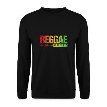 Rastafari Music Vibes Only Rasta Jamaica Reggae - Unisex Sweatshirt - black - Front - Alina (178cm) & Michal (187cm)