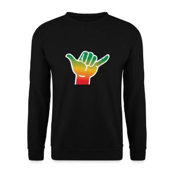 Rastafari Music Vibes Only Rasta Jamaica Reggae - Unisex Sweatshirt - black - Front - Alina (178cm) & Michal (187cm)
