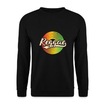 Rastafari Music Vibes Only Rasta Jamaica Reggae - Unisex Sweatshirt - black - Front - Alina (178cm) & Michal (187cm)