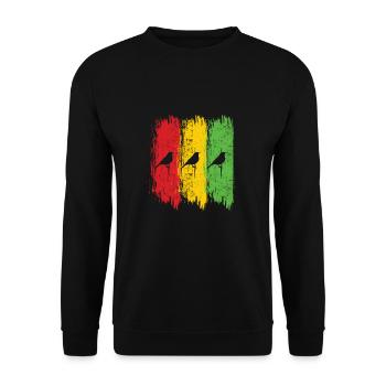 Rastafari Music Vibes Only Rasta Jamaica Reggae - Unisex Sweatshirt - black - Front - Alina (178cm) & Michal (187cm)