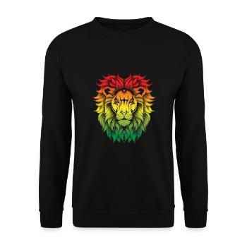 Rastafari Music Vibes Only Rasta Jamaica Reggae - Unisex Sweatshirt - black - Front - Alina (178cm) & Michal (187cm)