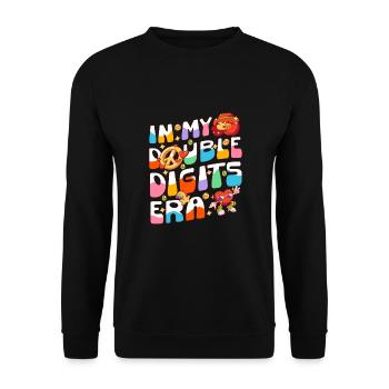 10 Years Old 10th Birthday - Unisex Sweatshirt - black - Front - Alina (178cm) & Michal (187cm)