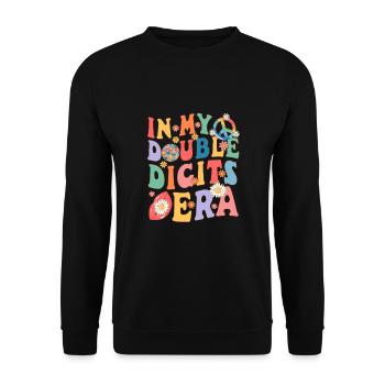 10 Years Old 10th Birthday - Unisex Sweatshirt - black - Front - Alina (178cm) & Michal (187cm)