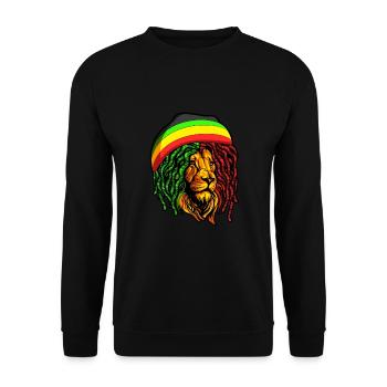 Rastafari Music Vibes Only Rasta Jamaica Reggae - Unisex Sweatshirt - black - Front - Alina (178cm) & Michal (187cm)