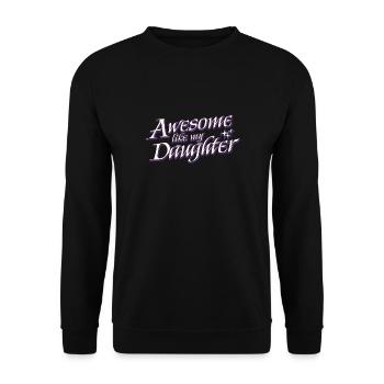 Génial Comme Ma Fille Cadeau Fête des Pères Pères - Sweat-shirt Unisexe - noir - Devant - Alina (178cm) & Michal (187cm)