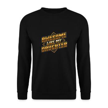 Super Wie Meine Tochter Vatertagsgeschenk Väter - Unisex Pullover - Schwarz - Vorne - Alina (178cm) & Michal (187cm)