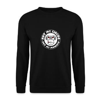 Pas mon cirque, pas mes singes ! - Sweat-shirt Unisexe - noir - Devant - Alina (178cm) & Michal (187cm)
