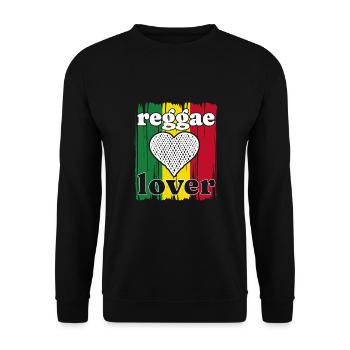 Rastafari Music Vibes Only Rasta Jamaica Reggae - Unisex Sweatshirt - black - Front - Alina (178cm) & Michal (187cm)