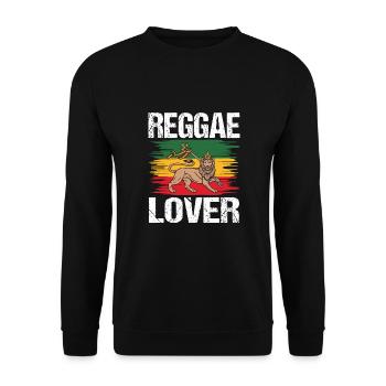 Rastafari Music Vibes Only Rasta Jamaica Reggae - Unisex Sweatshirt - black - Front - Alina (178cm) & Michal (187cm)