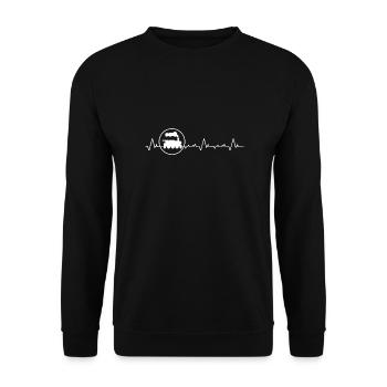 Train Model Maker, Model Locomotive Locomotive - Unisex Sweatshirt - black - Front - Alina (178cm) & Michal (187cm)