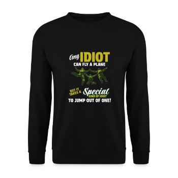 Skydive Freefly Fallschirmspringer Shirt Skydiving - Unisex Sweatshirt - black - Front - Alina (178cm) & Michal (187cm)