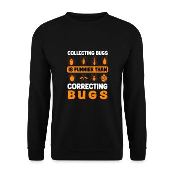 IT Geek, PC Accessories Storage Devices Evolution - Unisex Sweatshirt - black - Front - Alina (178cm) & Michal (187cm)