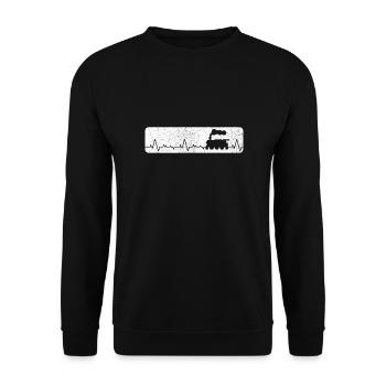 conducteur de train modélisme ferroviaire modélisme ferroviaire - Sweat-shirt Unisexe - noir - Devant - Alina (178cm) & Michal (187cm)