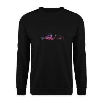 conducteur de train modélisme ferroviaire modélisme ferroviaire - Sweat-shirt Unisexe - noir - Devant - Alina (178cm) & Michal (187cm)