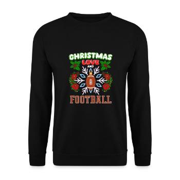 College Football Players Team Christmas Love - Unisex Sweatshirt - black - Front - Alina (178cm) & Michal (187cm)