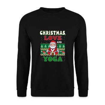Yogini Yoga Meditation Christmas, Love and Yoga - Unisex Sweatshirt - black - Front - Alina (178cm) & Michal (187cm)