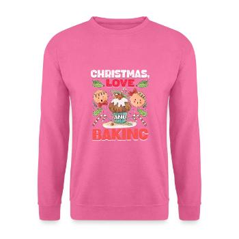 Noël, Amour et pâtisserie, Douce joie des fêtes - Sweat-shirt Unisexe - rose - Devant
