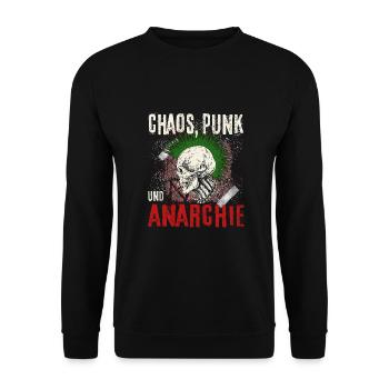 Punk Rock Pogo Anarchie Punks Punk Rocker Punk - Sweat-shirt Unisexe - noir - Devant - Alina (178cm) & Michal (187cm)