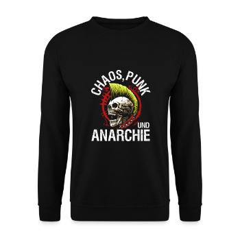 Punk Rock Pogo Anarchy Punks Punk Rocker Punk - Unisex Sweatshirt - black - Front - Alina (178cm) & Michal (187cm)