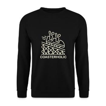 Roller coaster amusement park funfair amusement park - Unisex Sweatshirt - black - Front - Alina (178cm) & Michal (187cm)