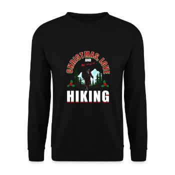 Joyeux Noël, Amour & Randonnée - Sweat-shirt Unisexe - noir - Devant - Alina (178cm) & Michal (187cm)