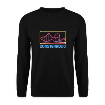 Roller coaster amusement park funfair amusement park - Unisex Sweatshirt - black - Front - Alina (178cm) & Michal (187cm)